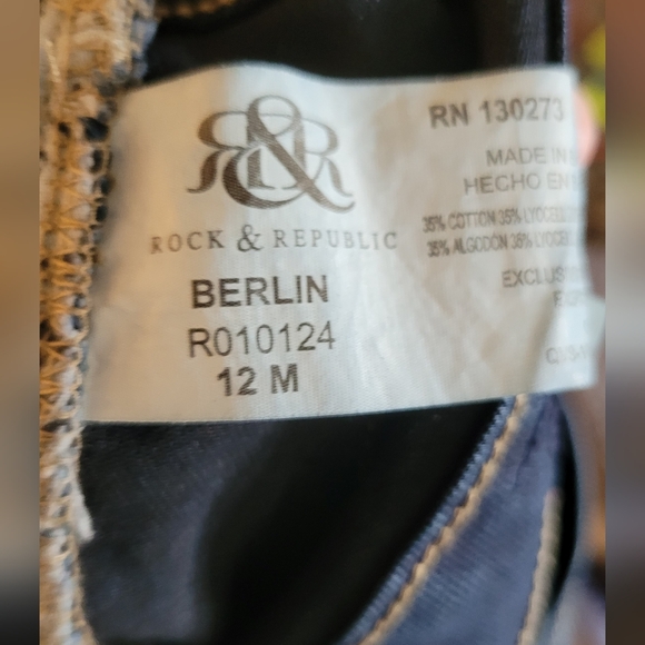 Rock & Republic Berlin Deep Blue Skinny Jeans - Picture 7 of 10